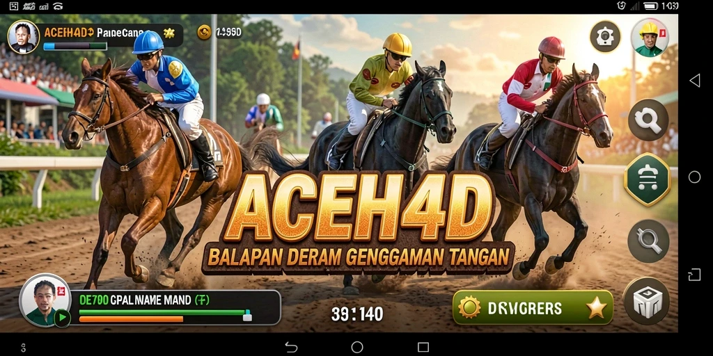 Gameplay balapan seru dalam ACEH4D dengan mobil keren.