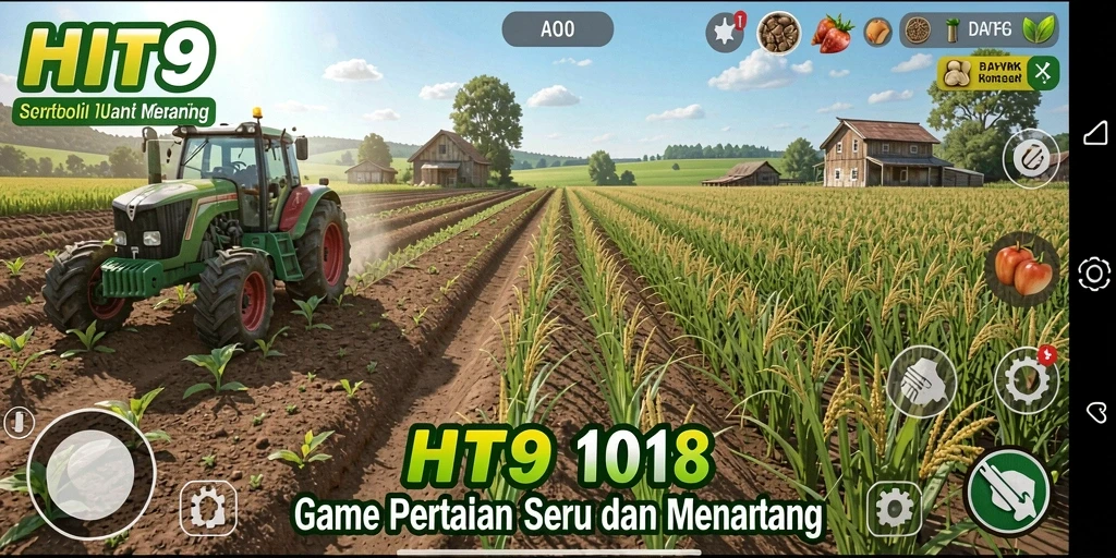 Tampilan gameplay HIT9 yang menampilkan aktivitas pertanian yang menarik.