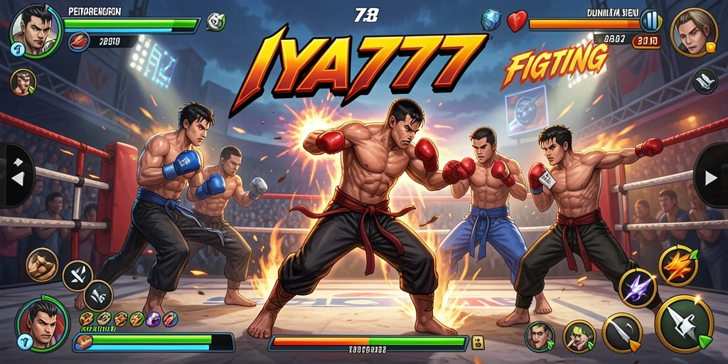 Screenshot menampilkan aksi seru dan gameplay pertarungan IYA777.