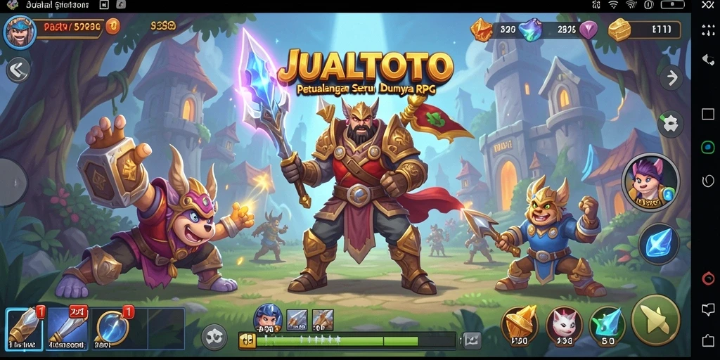 Tangkapan layar gameplay RPG JUALTOTO yang mendebarkan.