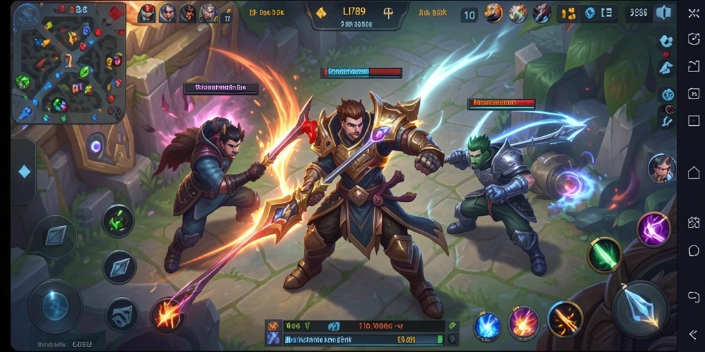 Gameplay seru LI789 yang menampilkan pertempuran tim di peta yang dinamis.