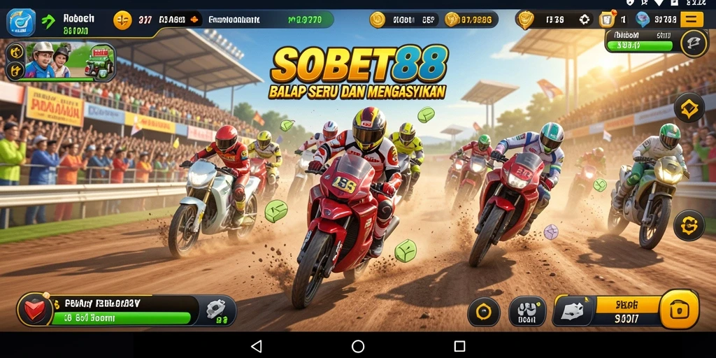 Tampilan gameplay menarik dari game balap SOBET88.