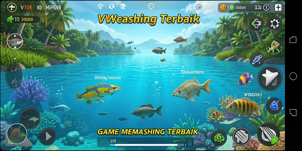 Menampilkan gameplay memancing yang seru dan menantang di VW108.