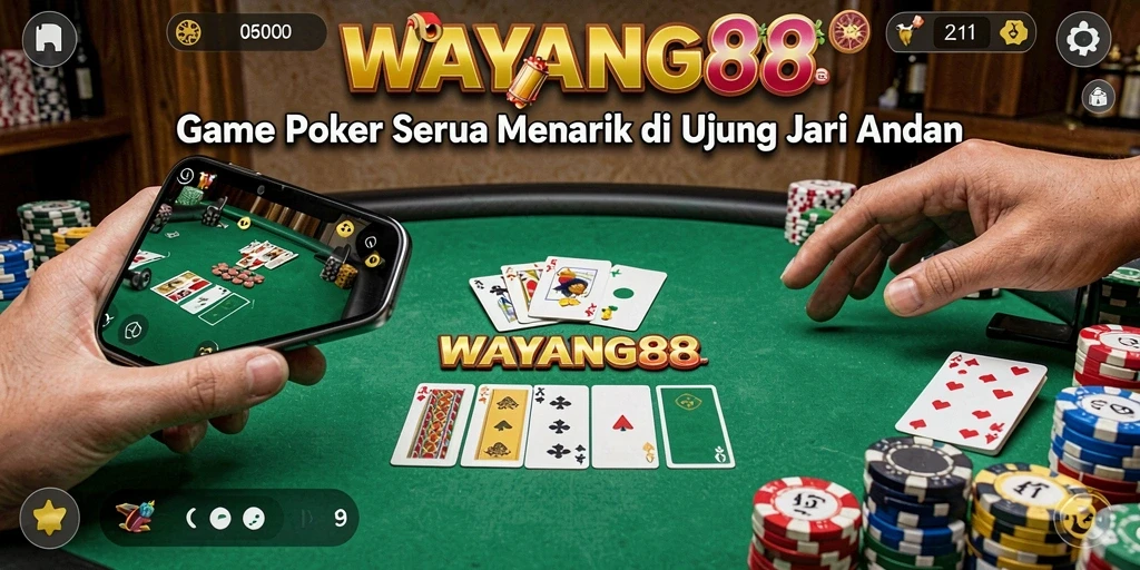 Screenshot utama WAYANG88 menampilkan gameplay seru Poker.